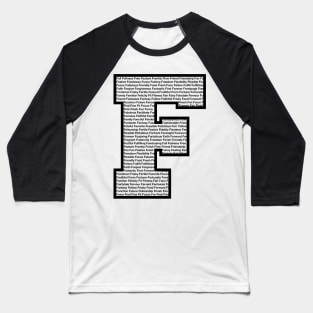 F Black Baseball T-Shirt